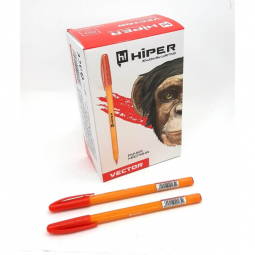 Ручка масляна Hiper Vector 0,7 мм червона 50 шт Hiper HO-600красн