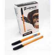 Ручка масляна Hiper Vector 0,7 мм чорна 50 шт Hiper HO-600черн
