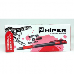 Ручка масляна Hiper Max Writer Evolution 0.7 мм 2500 м червона 10 шт Hiper HO-335-ESкрасн