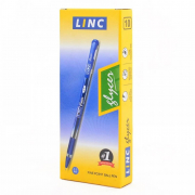Ручка кульково-масляна Glycer синя 0,7 мм 10 шт LINC 411801