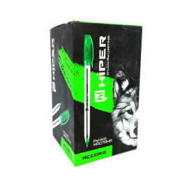 Ручка масляна Hiper Accord 0,7 мм зелена 50 шт Hiper HO-500зел