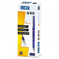 Ручка  кулькова AXO чорна 0,7 мм 12 шт LINC 412228