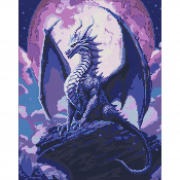 Картина алмазна мозаїка «Величний дракон» розмір 40-50 см Ідейка AMO7914