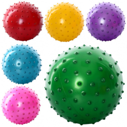 Мяч масажний діаметр 13 см матеріал ПВХ вага 30 г 6 кольорів MS0663