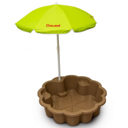 Пісочниця - басейн Квітка з парасолькою діаметр 80 см темно-коричнева Фламінго Doloni 01235-01eco