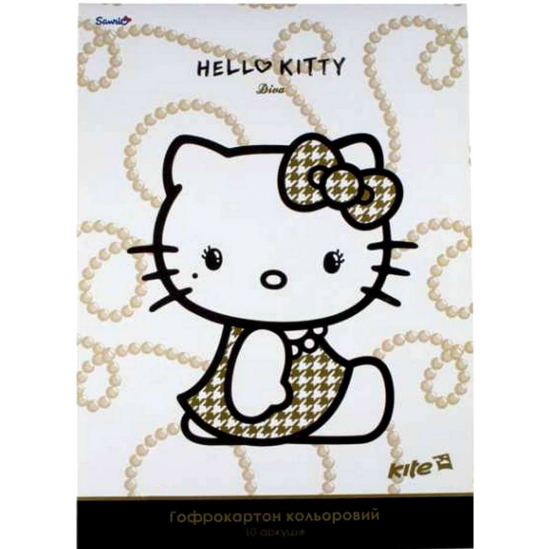Цветной неоновый гофрокартон Hello Kitty - фото 1