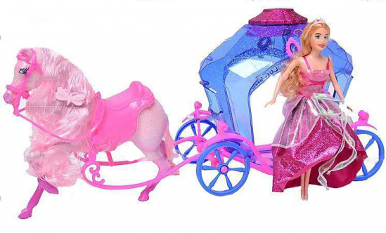 Кукла Jinni с каретой и лошадью - фото 1