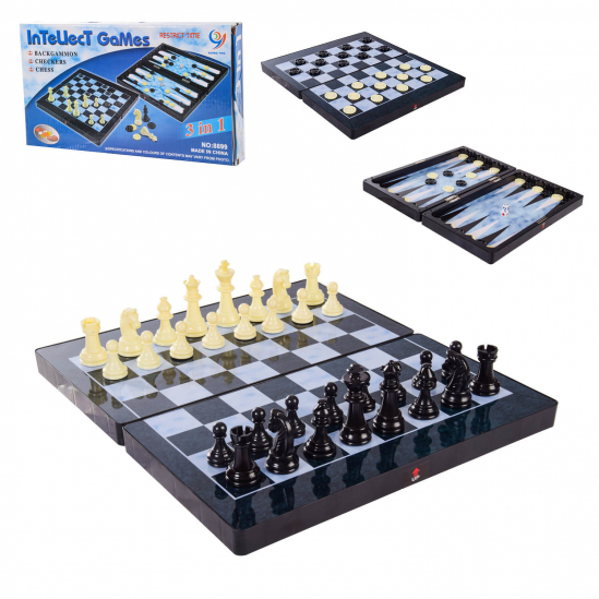 Настольная игра 3 в 1 «Шахматы, шашки и нарды» магнитные - фото 4