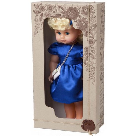Кукла Милана нарядная в синем платье - фото 2