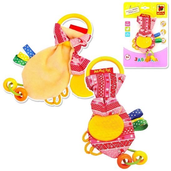 Детская игрушка Ушки розовые с прорезывателем - фото 1