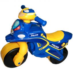 Мотоцикл-каталка МотоБайк Полиция желтый с синим