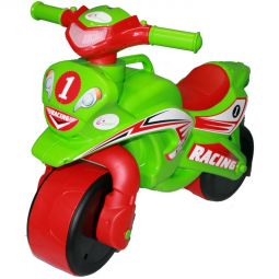 Мотоцикл-каталка МотоБайк Спорт красный с зеленым