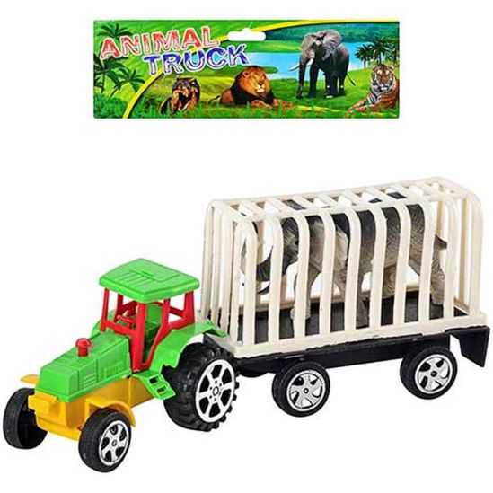 Игрушечный трактор с прицепом и животным - фото 1