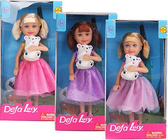 Куколка Defa с мишкой 3 вида - фото 2