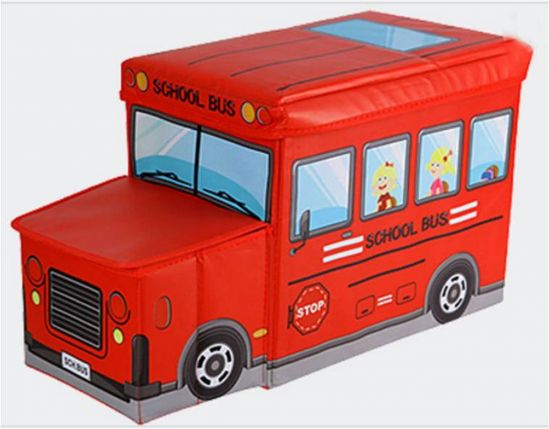 Пуф детский Автобус красный - фото 1