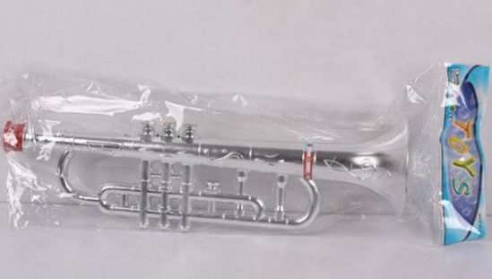 Труба музыкальная серебристая - фото 1