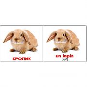Карточки мини русско-французские Домашние животные
