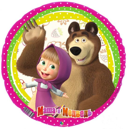 Шар фольгированный круглый «Маша и Медведь» - фото 1
