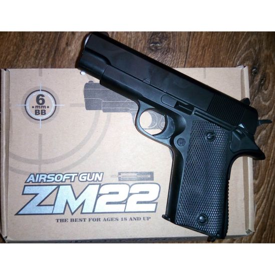 Пистолет с пульками Cyma металлический ZM22 - фото 2