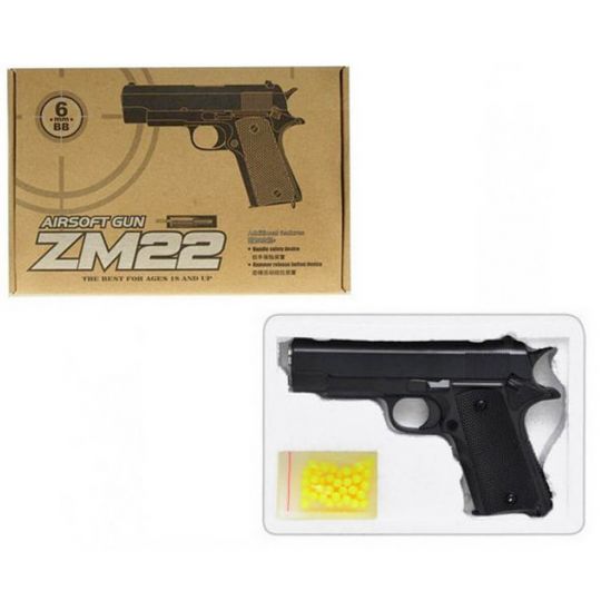 Пистолет с пульками Cyma металлический ZM22 - фото 1