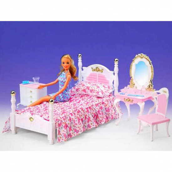 Мебель для куклы Gloria спальня с комодом - фото 1