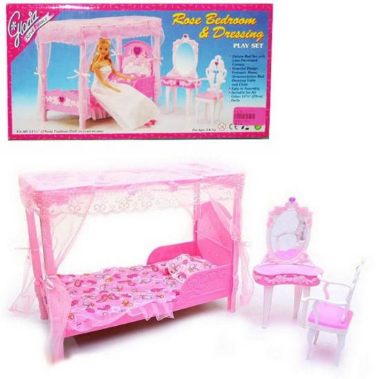 Мебель для куклы «Gloria» Спальня с туалетным столиком - фото 2
