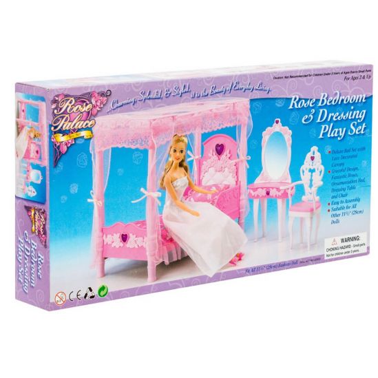 Мебель для куклы «Gloria» Спальня с туалетным столиком - фото 3