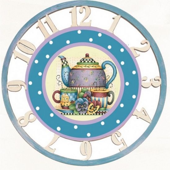 Набор для декупажа часы «Приятное чаепитие» - фото 2