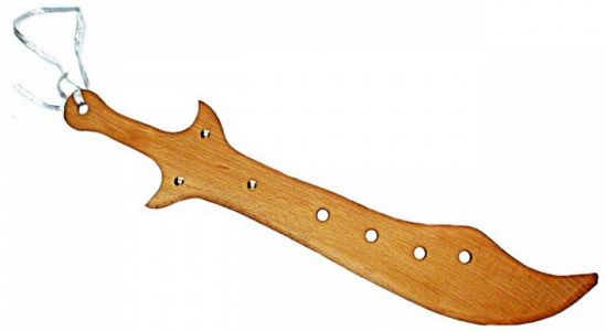 Деревянный широкий меч 40 см - фото 1
