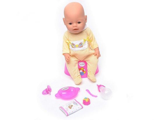 Кукла-пупс Baby Doll в желтой пижаме - фото 1