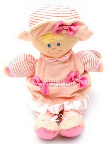 Кукла мягкая в платье и шляпке - фото 1