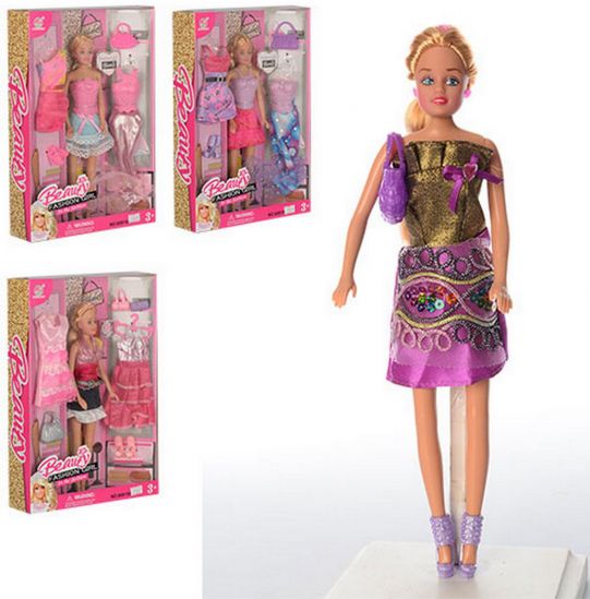 Кукла с аксессуарами и платьями 4 вида - фото 1