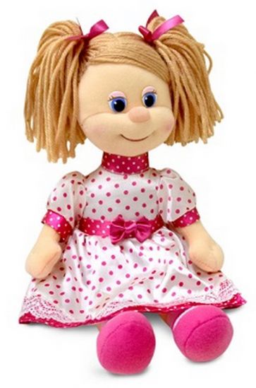 Мягкая музыкальная кукла «Ляля в шолковом платье» 22 см - фото 1
