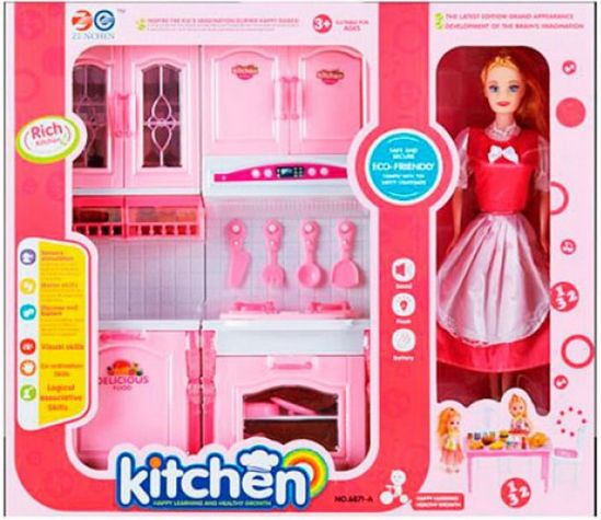 Мебель кухня с куклой - фото 1