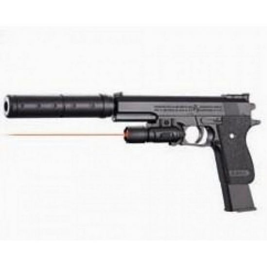 Пистолет с лазером и глушителем K2011-D+ - фото 1