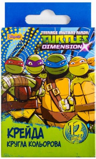 Цветной круглый мел «Ninja Turtles» 12 шт - фото 1