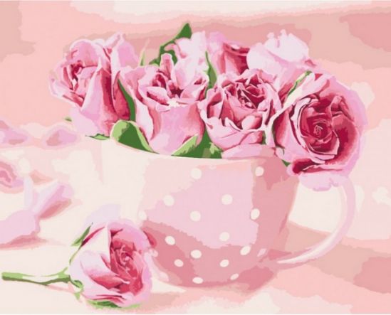 Картина по номерам «Чайные розы» - фото 1