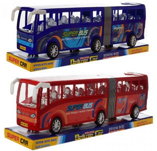 Автобус инерционный 2 цвета - фото 1