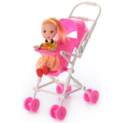 Кукла маленькая с коляской