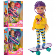 Кукла Defa Lucy с шлемом и скейтбордом