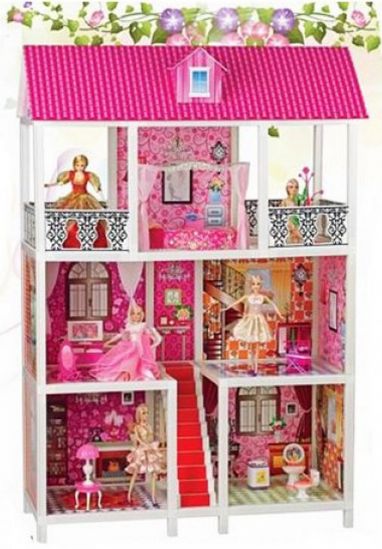 Кукольный домик с куклами и мебелью - фото 2
