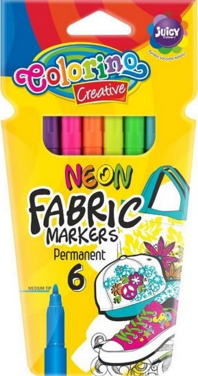 Маркеры для ткани «Неон» 6 цветов - фото 1