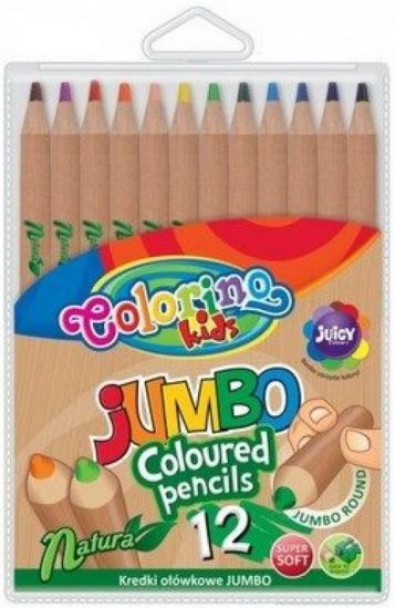 Карандаши «JUMBO» цветные круглые 12 цветов - фото 1