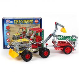 Металлический конструктор «Трактор с прицепом» 265 дет