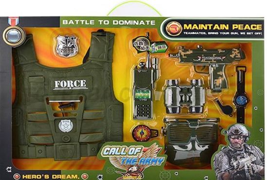 Военный набор с бронежилетом и автоматом - фото 1
