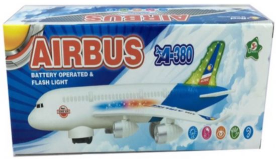 Самолет музыкальный «Airbus» на батарейках - фото 1