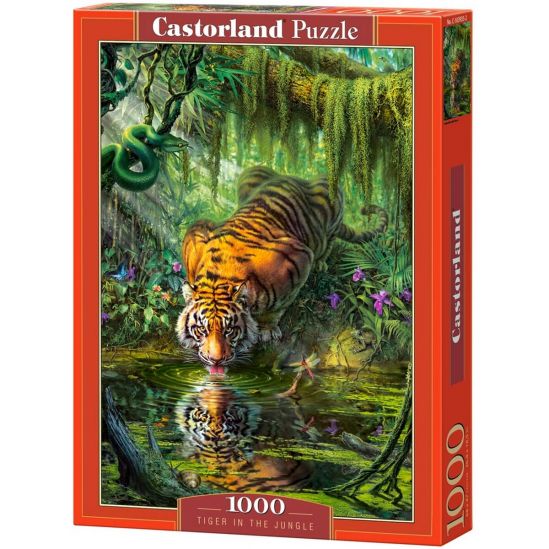 Пазлы Castorland 1000 «Тигр в джунглях» - фото 1