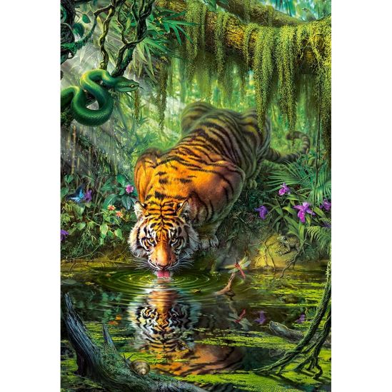 Пазлы Castorland 1000 «Тигр в джунглях» - фото 2