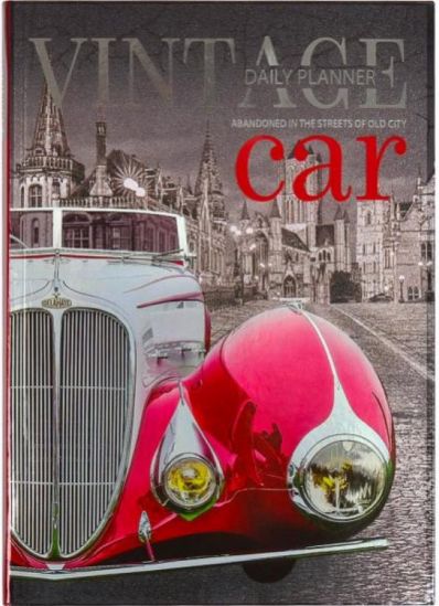 Дневник недатированный «Vintage Car» с интегральной обложкой - фото 1