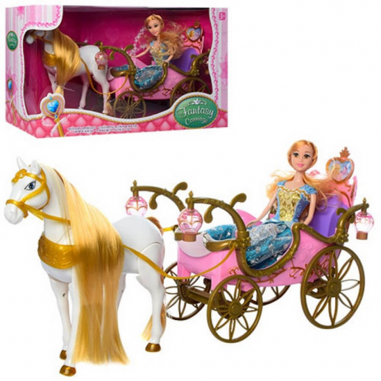 Карета с лошадью и куклой на батарейках - фото 1